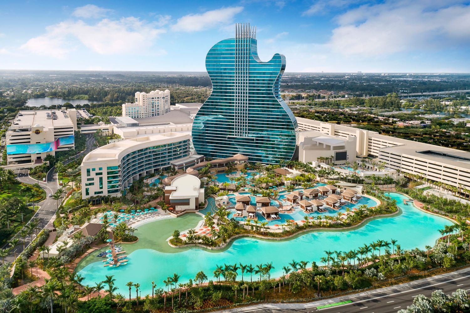 Hard Rock Resort, resort & casino interior, Hollywood, Florida, designed as part of the creative team at Rockwell Group