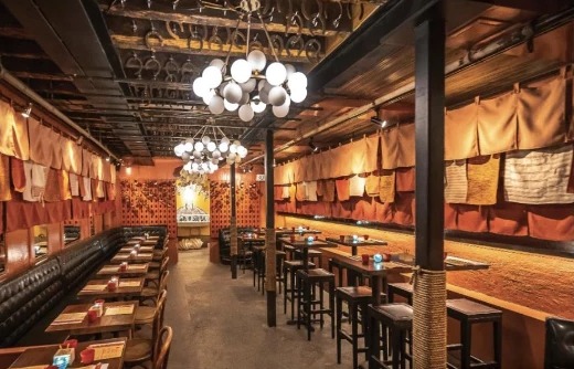 The Poni Room, bar interior, New York, New York, designed as part of the creative team at Brand Bureau