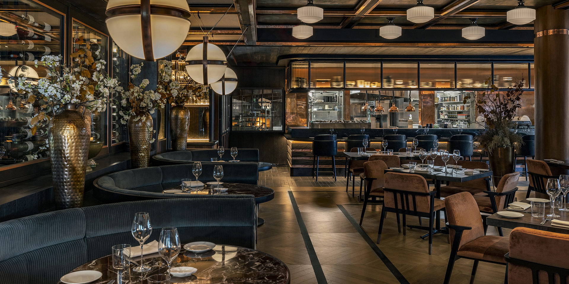 Andiron, restaurant interior, Houston, Texas, designed as part of the creative team at AvroKO