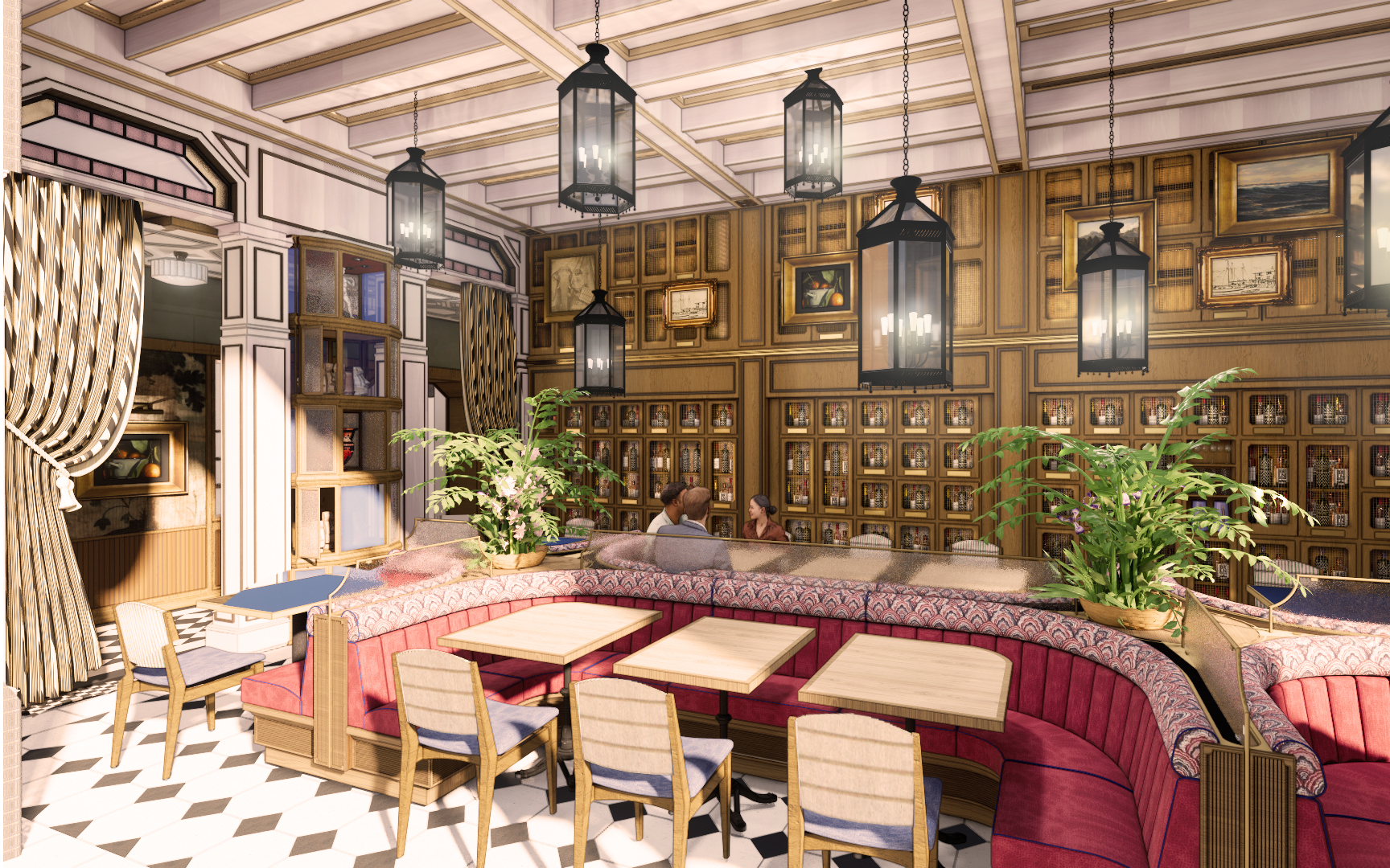 Flatiron Room Miami, restaurant interior, Miami, Florida, designed by Aprèspace